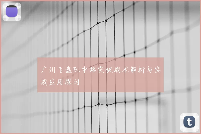 广州飞盘队中路突破战术解析与实战应用探讨