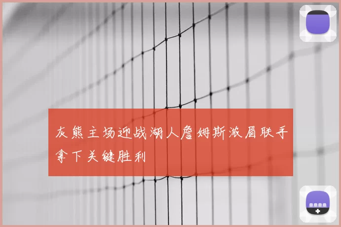灰熊主场迎战湖人詹姆斯浓眉联手拿下关键胜利